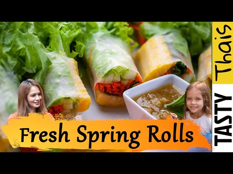 How to Make Fresh Spring Rolls - Vegan Friendly Easy Recipe with Thai Dipping Sauce