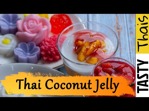 Coconut &amp; Strawberry Jello Flowers - Kid &amp; Vegan Friendly Agar Agar Art Desserts