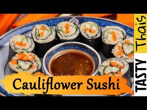 Low Carb Sushi Without Rice - Cauliflower Rice Sushi - Low Carb &amp; Keto Friendly