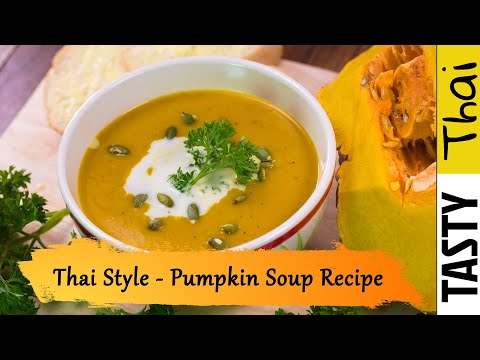 Thai Style Spicy Pumpkin Soup with Coconut Milk, Red Curry &amp; Special Spices (Easy &amp; Quick to do)