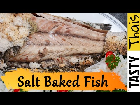 Salt Baked Fish - Thai Whole Baked Fish Streetfood Style - Pla Pao Glua