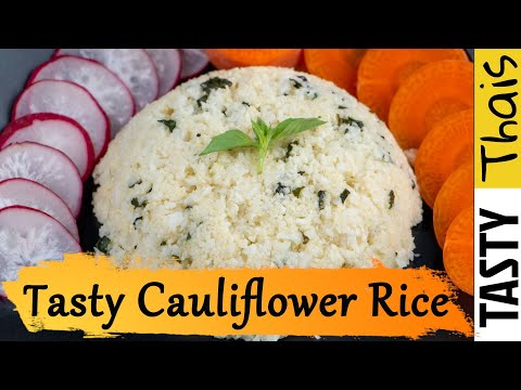 Homemade Stir Fried Cheesy Cauliflower Rice with Lemon Basil