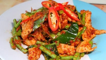 Photo of delicious Thai pad prik king moo dish