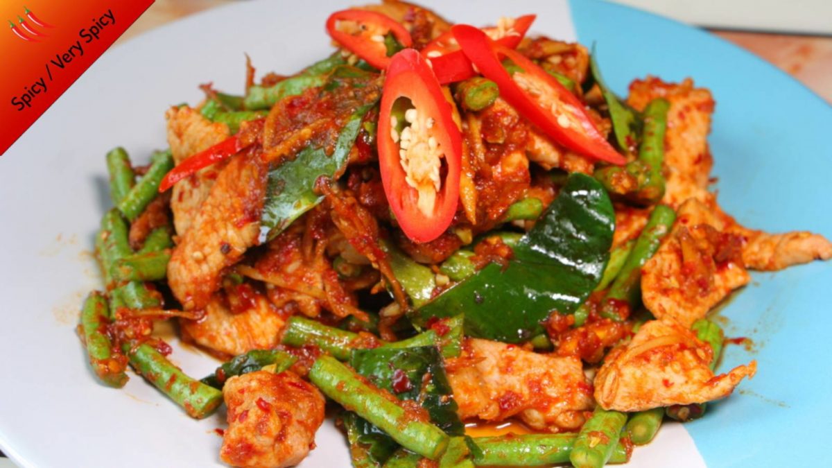 Photo of pad prik king recipe with delicious prik khing curry