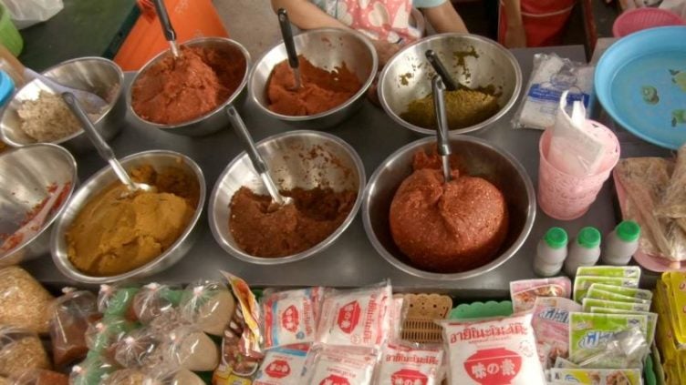 Photo of Thai Curry Pastes at the Local market