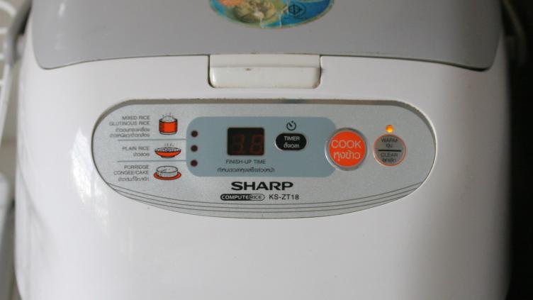 Photo of rice cooker used in the sticky rice cooking test