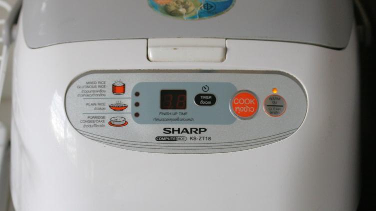 Best Way to Cook Sticky (aka Sweet) Rice in a Rice Cooker (with basket) Photo of rice cooker used in the sticky rice cooking test