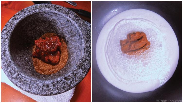 Curry Paste Being Improved with freshly toasted and ground spices