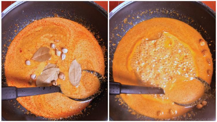 Quick & Easy Authentic Thai Chicken Massaman Curry Recipe - Massaman Gai Preparing the Curry for the Chicken Pieces and Potatoes