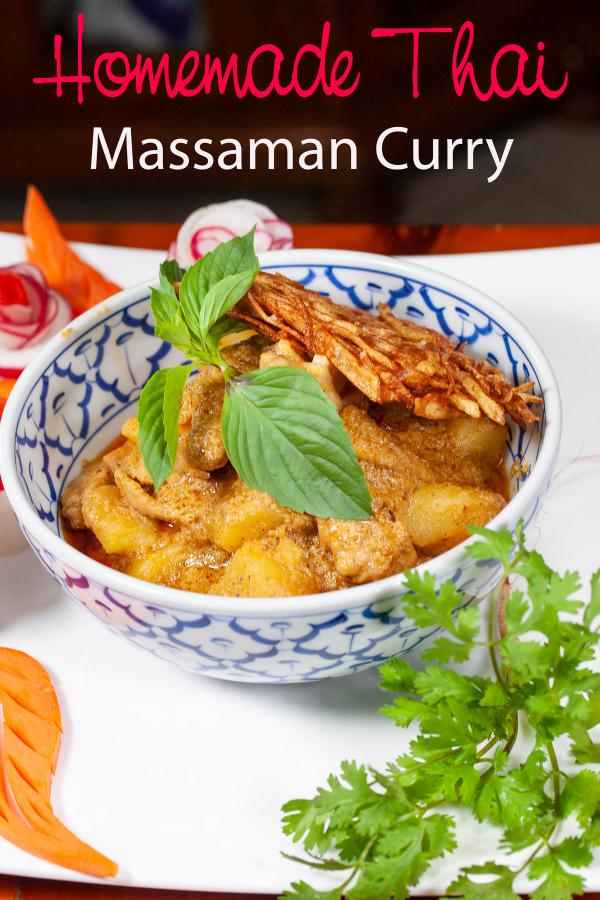 Photo of homemade massaman chicken curry
