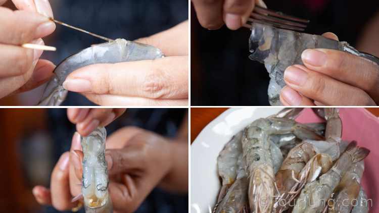 Photo of deveining shrimp tip & shelling shrimp tips