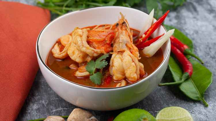 photo of the delicious Tum Yum Soup - Thailand's favorite soup