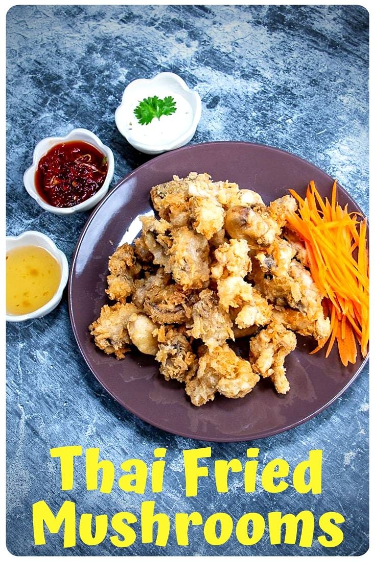Fried Mushrooms with Sweet Chili Dipping Sauce photo of Thai Fried Mushrooms with dipping sauce