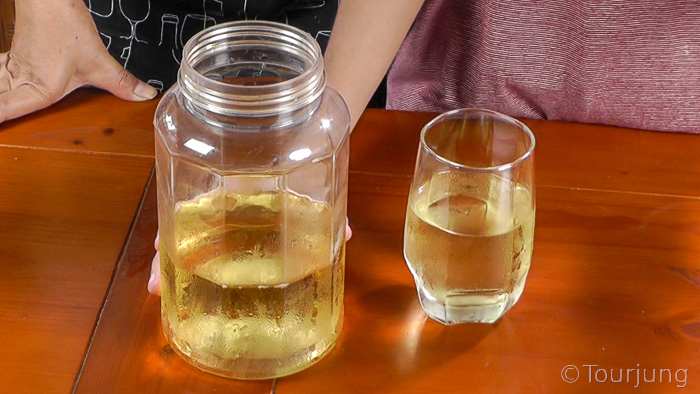 cold brewed jasmine tea ready to drink photo