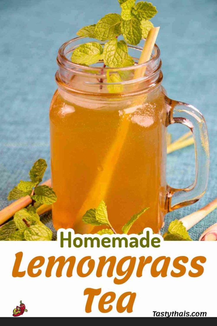 Making Lemongrass Tea - Thai Iced Lemongrass Tea Recipe photo of homemade lemongrass tea