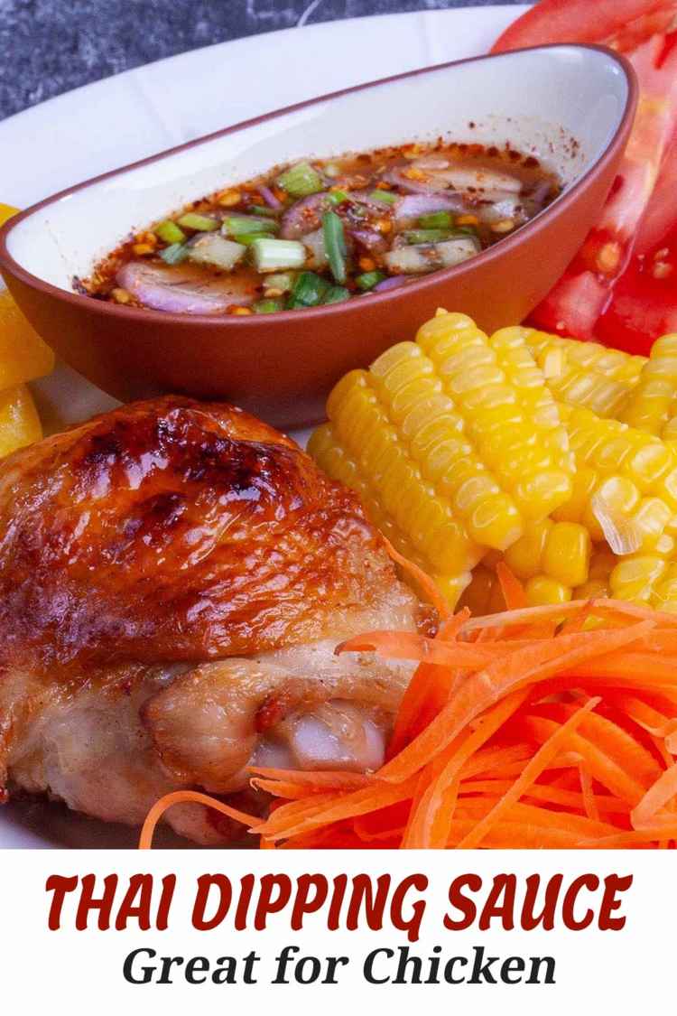 Air Fried Chicken with Easy Thai Dipping Sauce photo of Nam Jim Jeaw or Thai Chicken Dipping Sauce