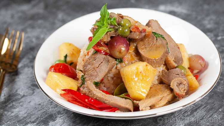 photo of Thai Red Curry Duck with Pineapple & Grapes