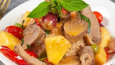 photo of Thai red curry with duck recipe done