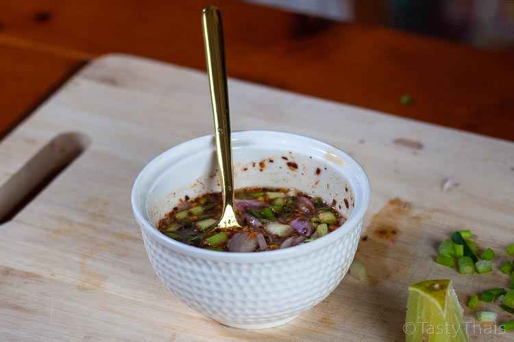 Air Fried Chicken with Easy Thai Dipping Sauce photo of nam jim jaew