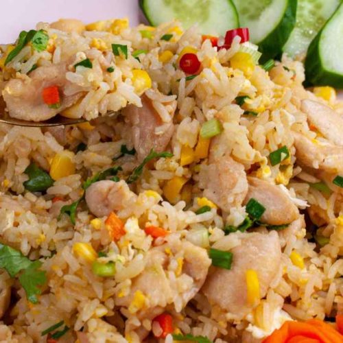 photo of awesome chicken fried rice Tha style