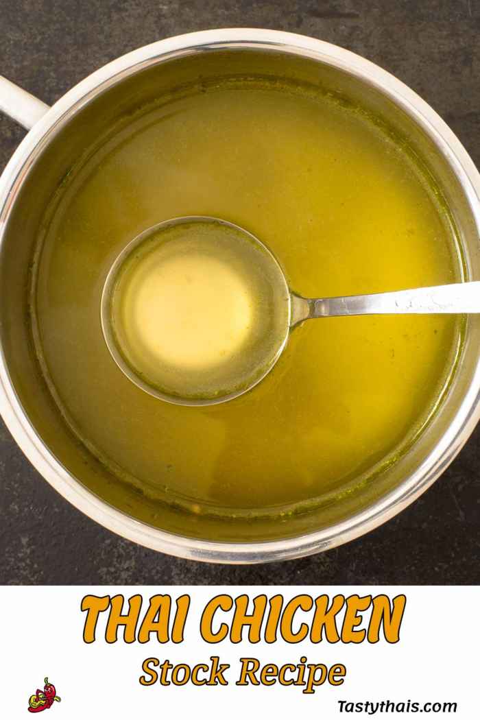Asian Chicken Stock Recipe - Base for Thai Soups etc. Asian Style Chicken stock image - the base for Thai soups
