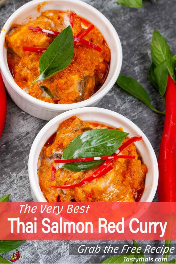 Best Authentic Thai Salmon Curry Recipe - Hor Mok Pla Salmon photo of teh best salmon curry in the world