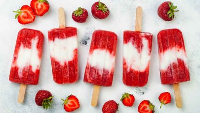 photo of vegan strawberry ice cream