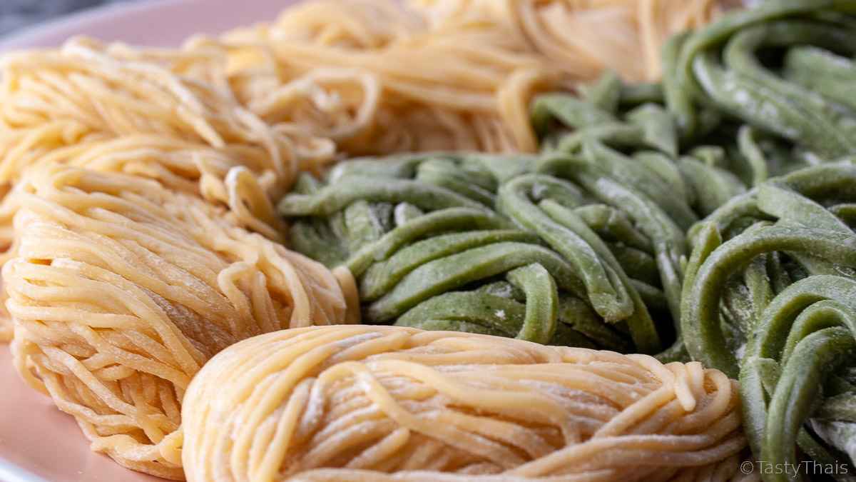 Homemade Egg Noodles Recipe Up Close Featured