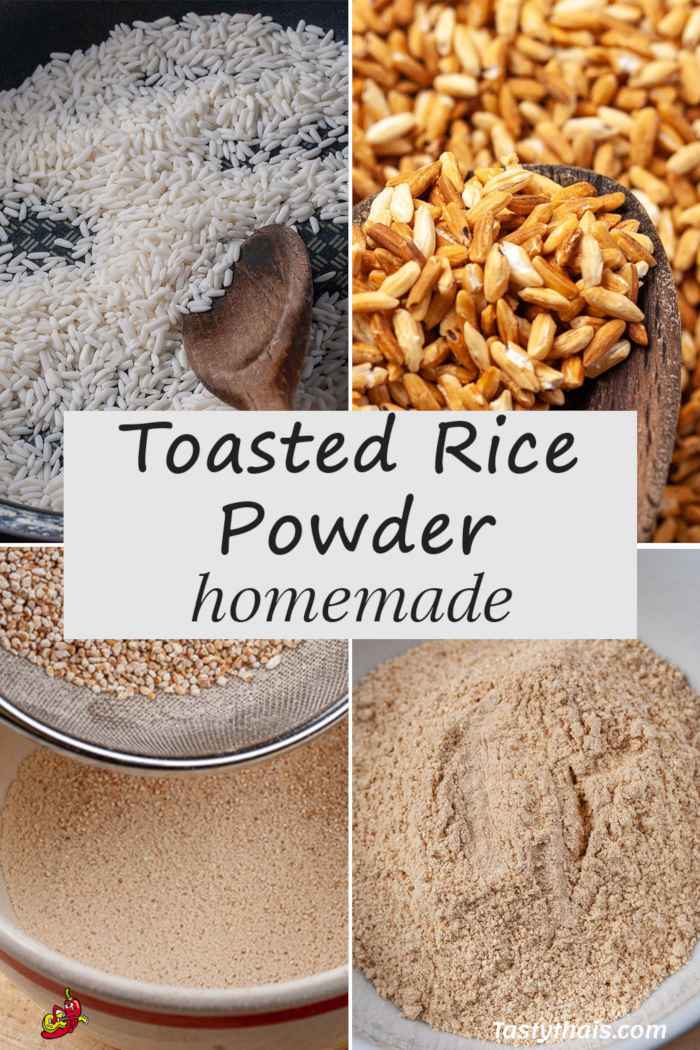 Homemade Toasted Rice Powder Recipe - Aromatic Toasted Rice Powder Making Roasted Rice Powder step by step