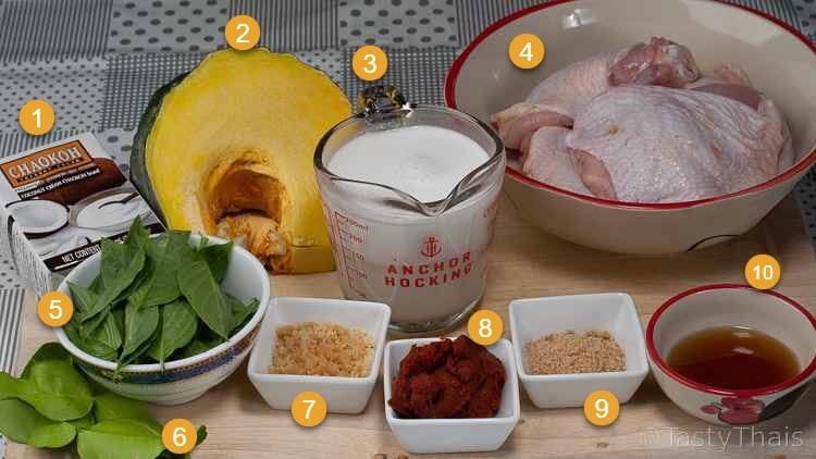 Simply Great Thai Coconut Chicken Curry Recipe with Pumpkin Thai Coconut Chicken Curry Recipe with Pumpkin Ingredients