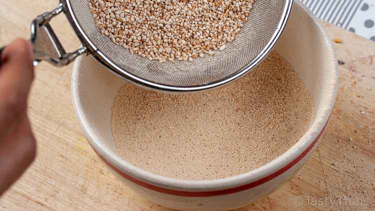 Homemade Toasted Rice Powder Recipe - Aromatic Toasted Rice Powder After the rice is toasted to a golden brown color it needs to be sieved
