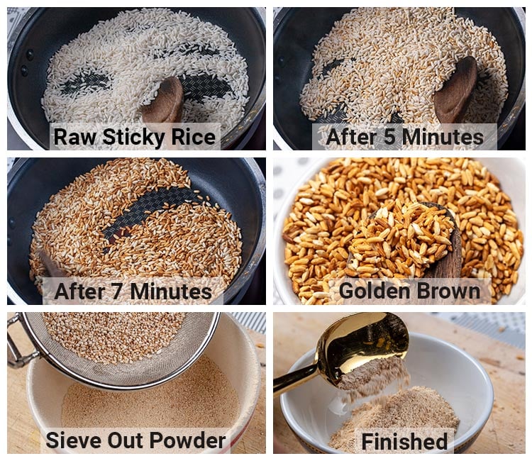 Homemade Toasted Rice Powder Recipe - Aromatic Toasted Rice Powder