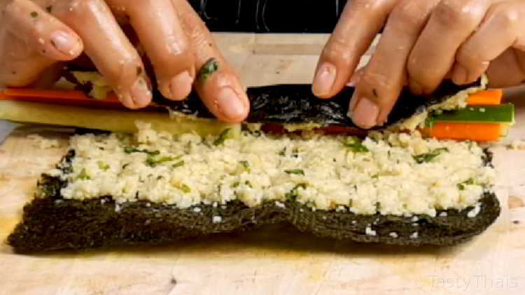 Low Carb Sushi Without Rice How to roll the sushi