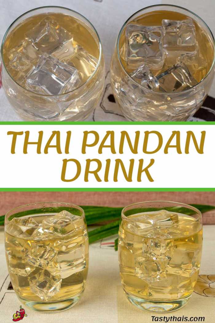 Pandan Drink - Thai Refresher and Cooling Beverage A delicious and aromatic Thai cooling refresher made from pandan leaves