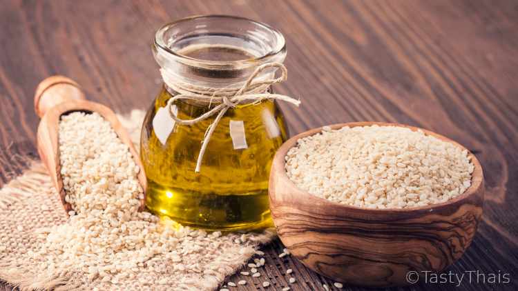 Sesame oil an ingredient often used for flavour in Thai food