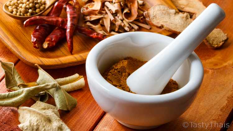 Thai Food Ingredients - Essentials You Need to Keep & Source to Cook Thai Food Thai seasonings - a mix of herbs and spices together
