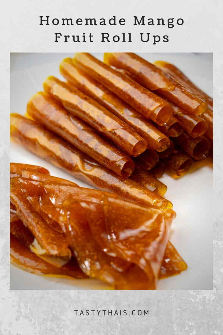 Homemade Mango Fruit Roll Ups - Healthy Thai Fruit Leather Recipe Mango Druit Roll Ups - Taste of Thailand