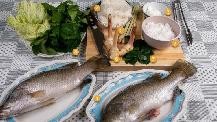 Ingredients for Salt baked Fish