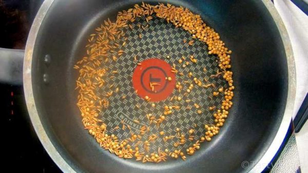Image of Toasting the Cumin and Coriander Seeds