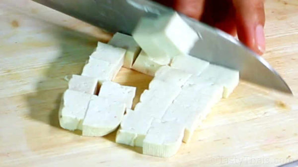 Cutting up the Tofu